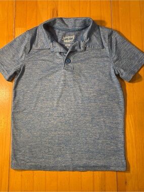 Jumping Beans Heathered Blue Polo Shirt, Sz-5